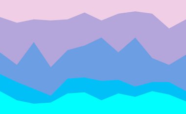 Mor ve mavi üst üste binen dağ katmanları arka planı.