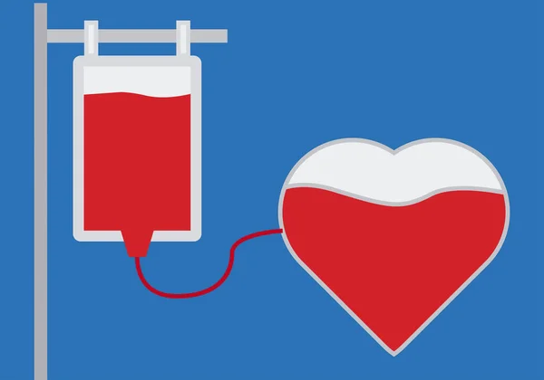 Icono Transfusión Sangre Corazón — Archivo Imágenes Vectoriales