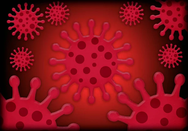 Pandemisk Apkoppor Rött Virus Bakgrund — Stockfoto