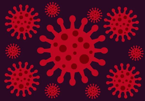 Pandémie Singe Virus Rouge Fond — Image vectorielle