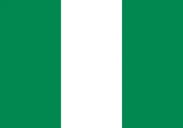 Nigerijská Vlajka Zelené Bílé Jazyky — Stockový vektor