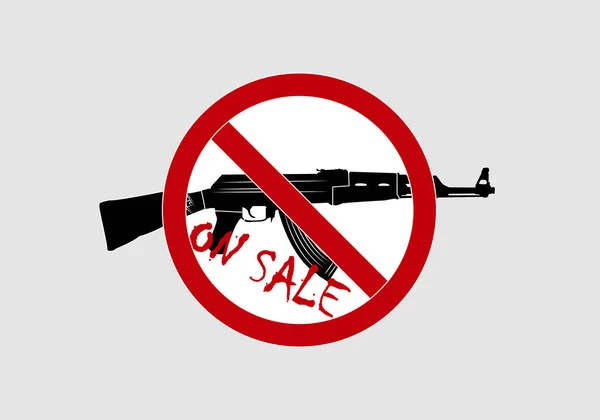 Der Verkauf Von Schusswaffen Oder Waffen Ist Verboten Verbotenes Symbol — Stockvektor