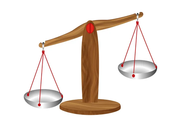 Nerovnováha Rovnováze Porucha Problém Nevyvážená Rovnováha Váha Vyvážení Dřeva Kovovými — Stockový vektor