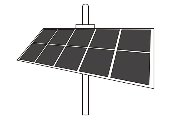 白色背景的太阳能电池板图标 — 图库矢量图片