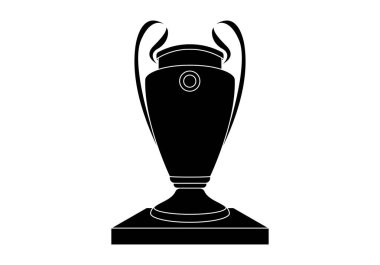 Avrupa Futbol Şampiyonası Kupası, beyaz ve siyah arka planda. Futbol kupası.