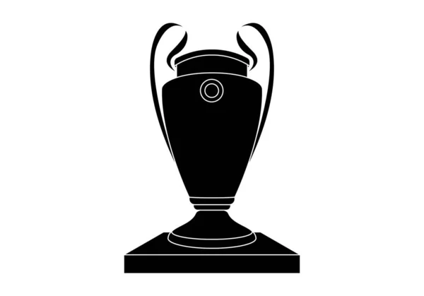 Avrupa Futbol Şampiyonası Kupası, beyaz ve siyah arka planda. Futbol kupası.