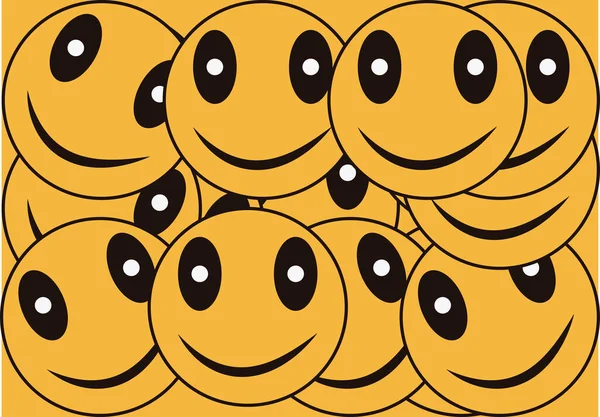 Κίτρινο Χρώμα Ευτυχία Χαμογελά Φόντο — Διανυσματικό Αρχείο