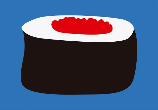 Japonská Sushi Ikona Modrém Pozadí — Stockový vektor