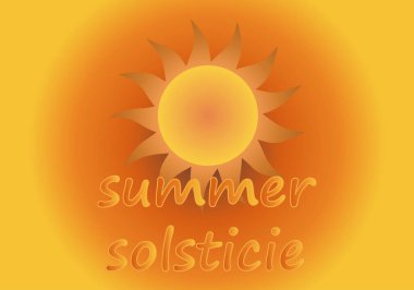 Yaz gündönümü gökyüzünde güneş arkaplanı.