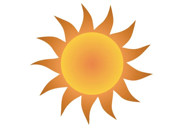 Πορτοκαλί Εικονίδιο Ήλιο Εγκεφαλικά — Διανυσματικό Αρχείο