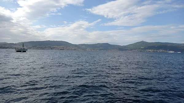 Vue Panoramique Estuaire Vigo Espagne — Photo