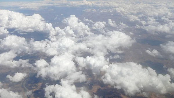 Hegyi Táj Légi Kilátással Felhők — Stock Fotó
