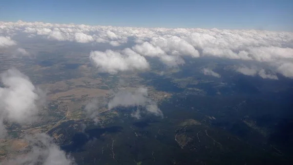 Mountain Landscape Aerial View Clouds — Stock Photo, Image