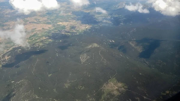 Paesaggio Montano Vista Aerea Con Nuvole — Foto Stock