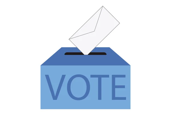 Blue Ballot Box Vote Elections — Stock Vector
