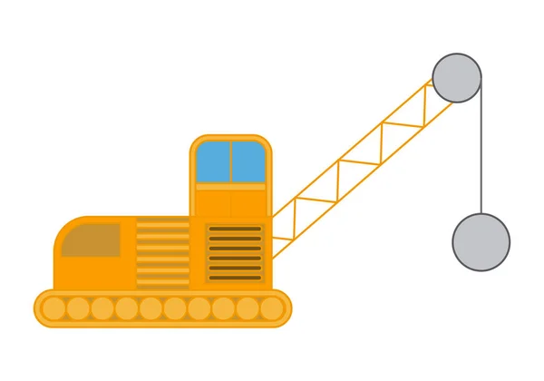 Excavator Heavy Construction Machinery — Stok Vektör