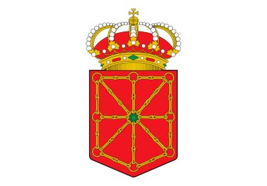 Navarre arması, yeşil zümrüt ve kraliyet tacı.