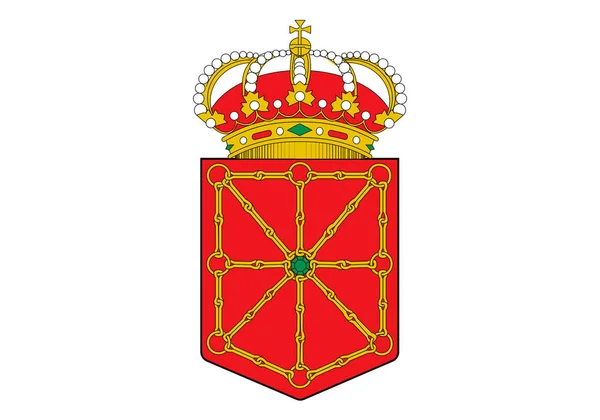 Armoiries Navarre Avec Liens Émeraude Verte Couronne Royale — Image vectorielle