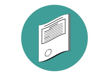 Bir tapunun simgesi veya simgesi, AB yıldızlarıyla satış sözleşmesi