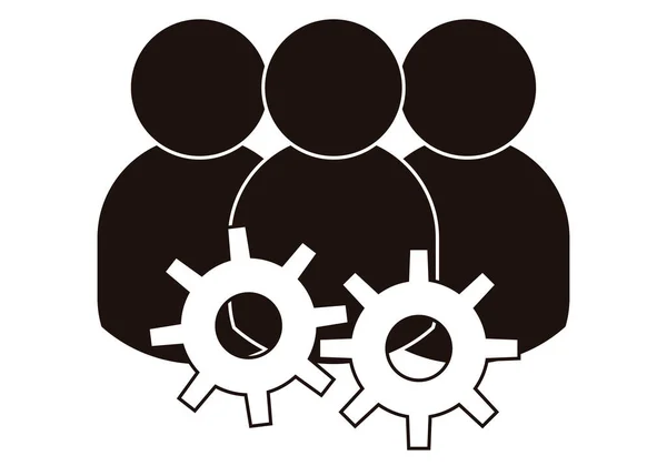 Μαύρο Εικονίδιο Της Ομάδας Εργασίας Εργαλεία — Διανυσματικό Αρχείο