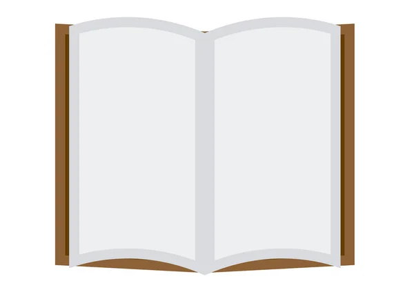 Открытая Иконка Книги Белом Фоне — стоковый вектор