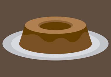 Beyaz tabakta çikolatalı kek..