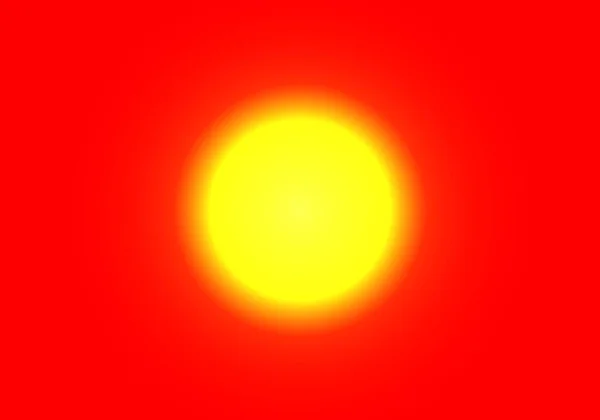 Fond Dégradé Rouge Avec Cercle Jaune Vif Sol — Image vectorielle