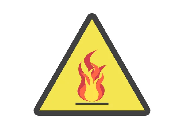 Farbiges Dreieckiges Zeichen Für Brandgefahr — Stockvektor