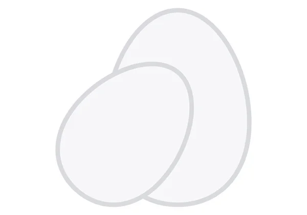 白い背景に2つの鶏の卵のアイコン — ストックベクタ