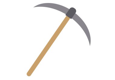 Beyaz arkaplanda maden kazma simgesi.