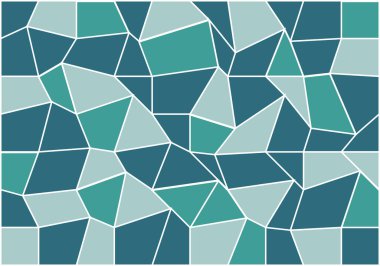 Geometrik soyut arkaplan üç su yeşili tonda