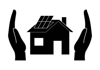 Ev sigortası sembolü. Konut koruması