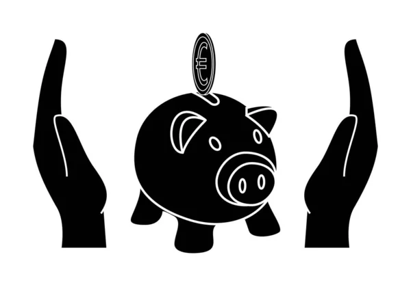 Символ Защиты Сбережений Страхование Сбережений — стоковый вектор