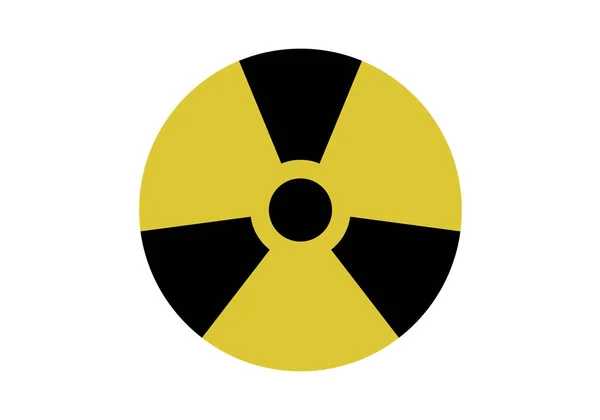 Nuklearsymbol Auf Weißem Hintergrund — Stockvektor