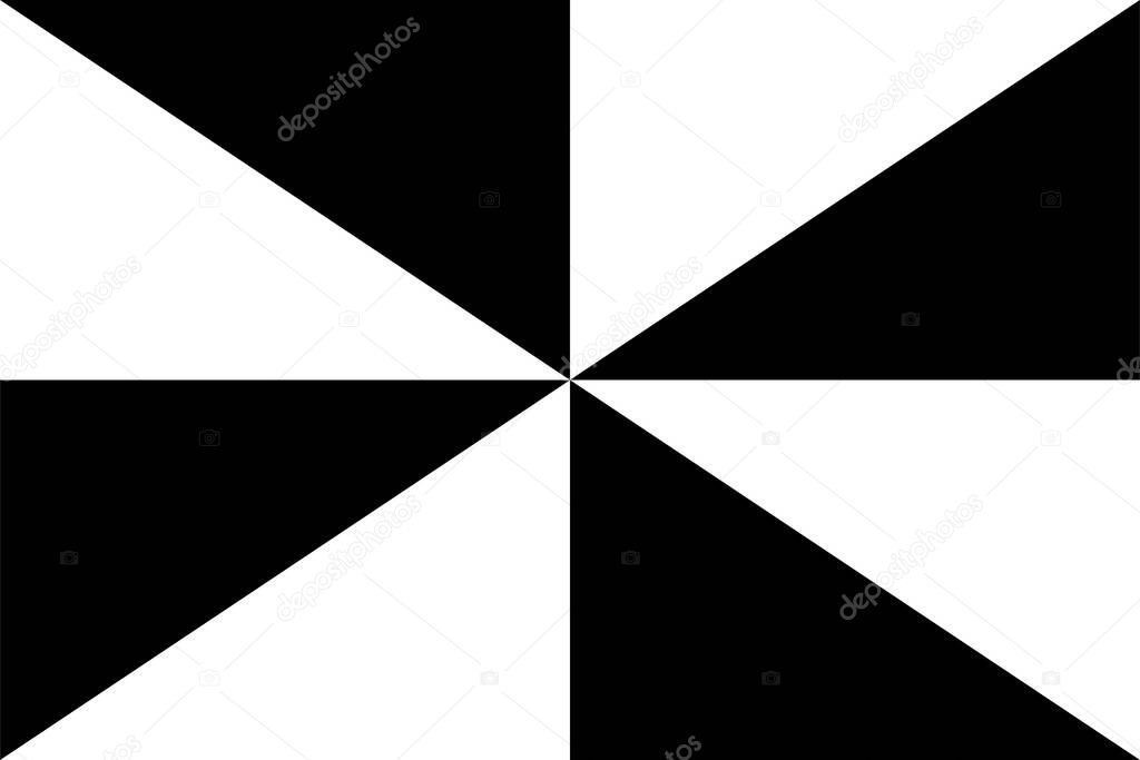 Ceuta flag in black and white