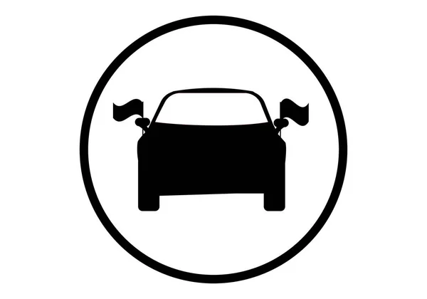 Dienstwagen Symbol Oder Symbol — Stockvektor