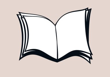 Kahverengi yeryüzü arka planında boş bir kitap