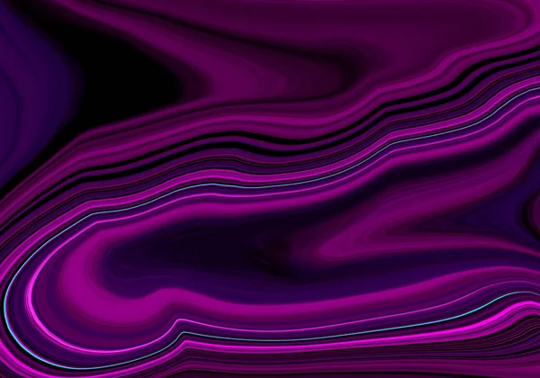 Фіолетова Фіолетова Синя Нерегулярна Крива Чорному Тлі — стокове фото