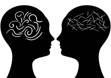 Kişilikler. Farklı insanların sapkın düşünceleri.