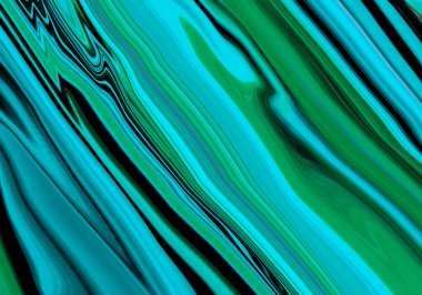 Mavi, yeşil ve siyah renklerle donuk çizgili arka plan. Sıvı