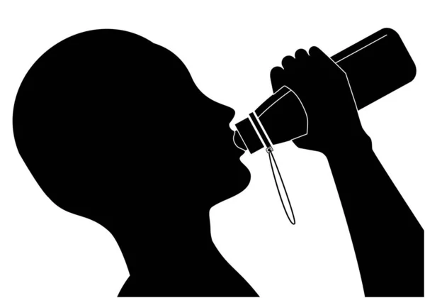 Пийте Воду Використовуйте Стійкі Багаторазові Пляшки — стоковий вектор