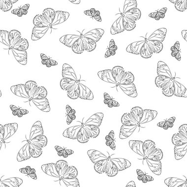 Siyah Kelebek Kare deseni