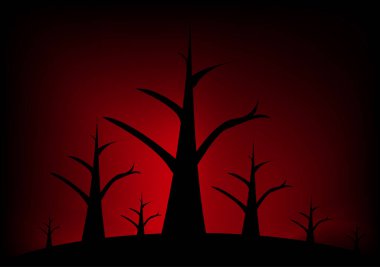 Fire in the forest. Global warming