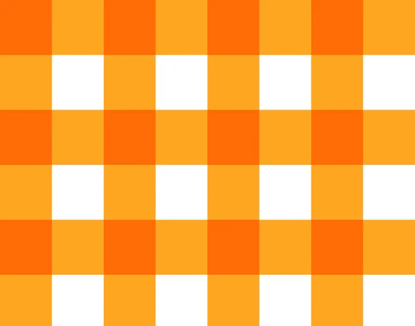 Vichy Check Pattern Orange Gradient Gingham Pattern Wrapping Napkin Tablecloth — 스톡 벡터