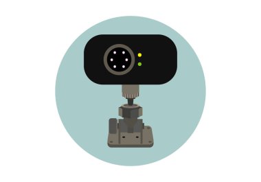 Araba sürücüsü yorgunluk algılama kamerası simgesi