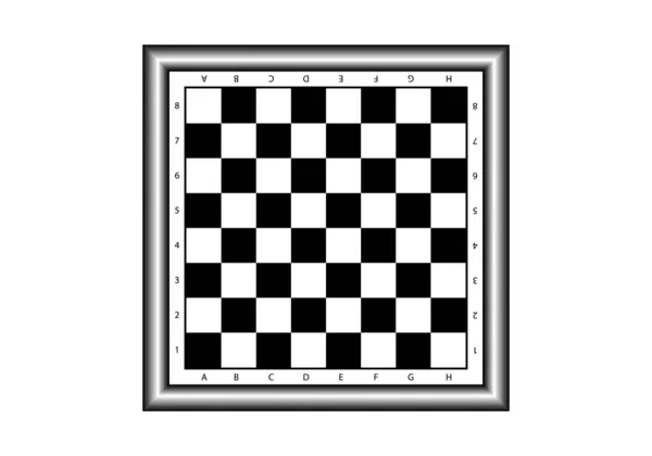 Chess Board Icon Black White Numbers Letters Mind Sport — Vector de stock