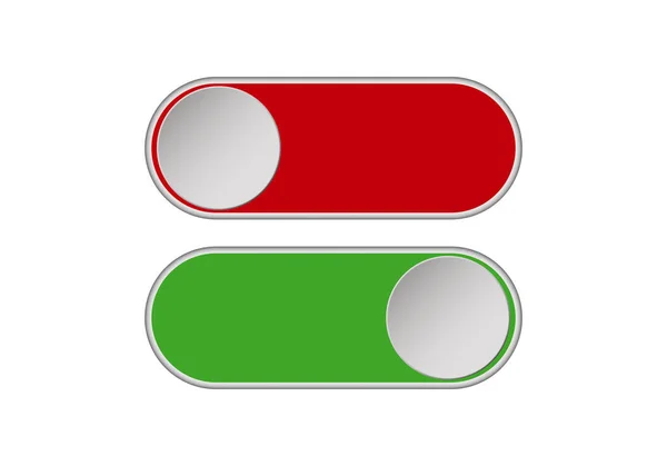 Drag Buttons Red Green — ストックベクタ