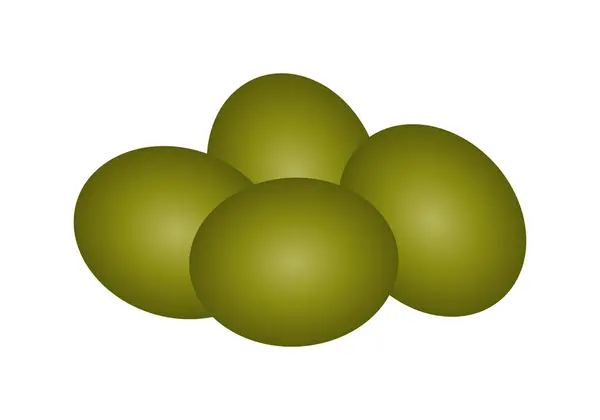 Green Olives Icon Pickles Appetizers — 스톡 벡터