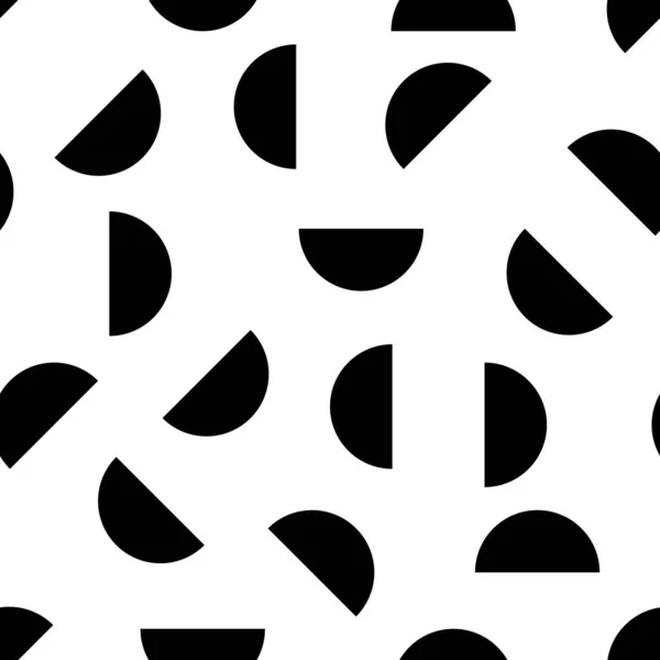 Pattern Half Circles Black White Background — 图库矢量图片