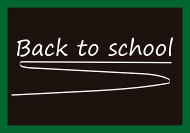 Blackboard with back to school written in white.